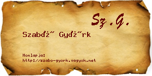Szabó Györk névjegykártya