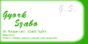 gyork szabo business card